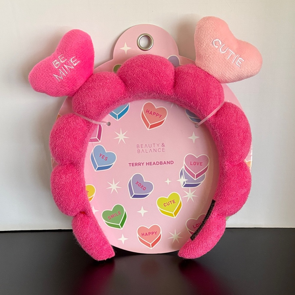☀️Pink Heart Spa Headband